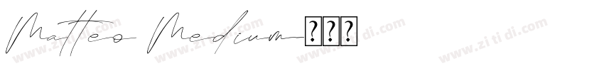 Matteo Medium字体转换